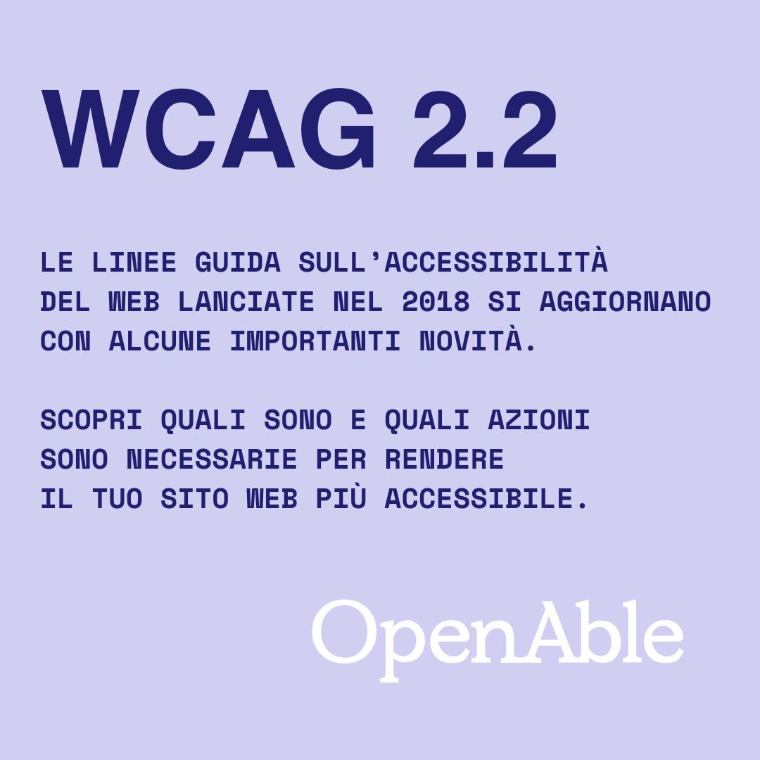 WCAG 2.2: quali sono le novità?